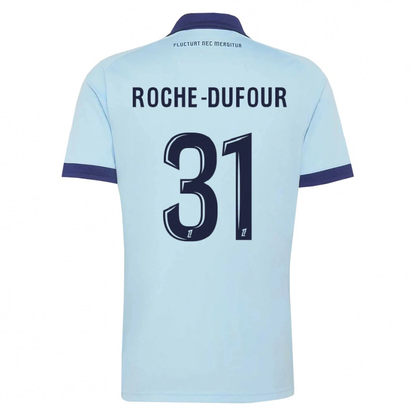 Danxen Enfant Maillot Kenza Roche Dufour #31 Bleu Barbeau Noir Tenues Extérieur 2026/27 T-Shirt