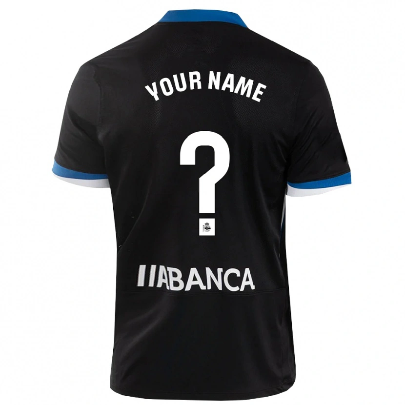 Danxen Enfant Maillot Votre Nom #0 Noir Bleu Blanc Tenues Extérieur 2026/27 T-Shirt