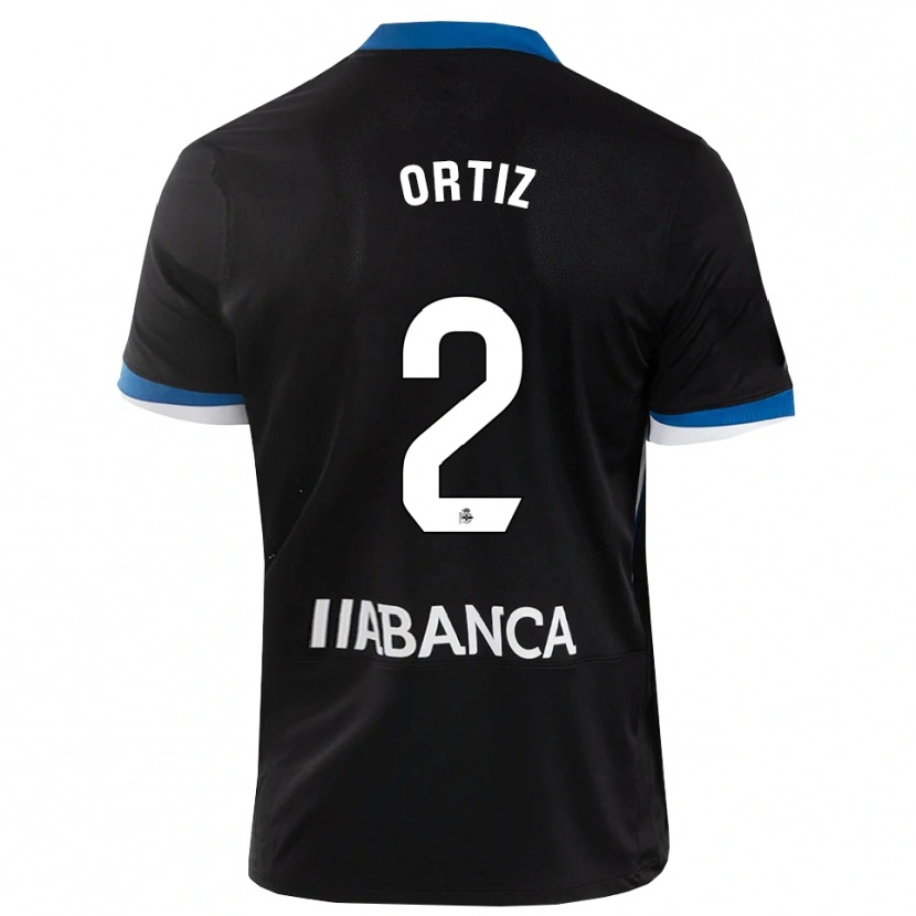 Danxen Enfant Maillot Samara Ortiz #2 Noir Bleu Blanc Tenues Extérieur 2026/27 T-Shirt