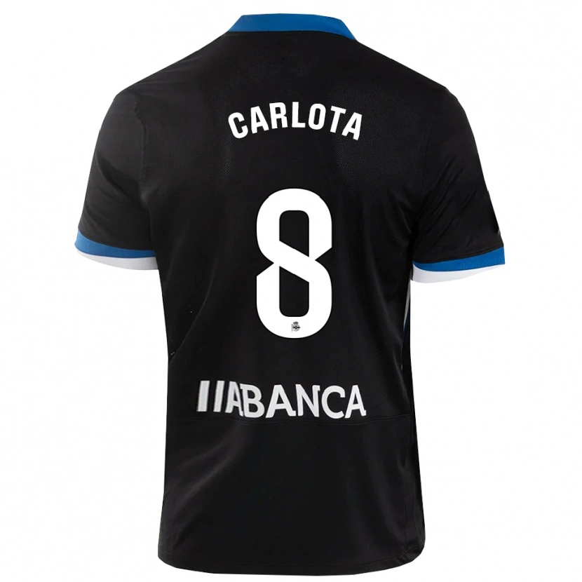 Danxen Enfant Maillot Carlota Sánchez #8 Noir Bleu Blanc Tenues Extérieur 2026/27 T-Shirt
