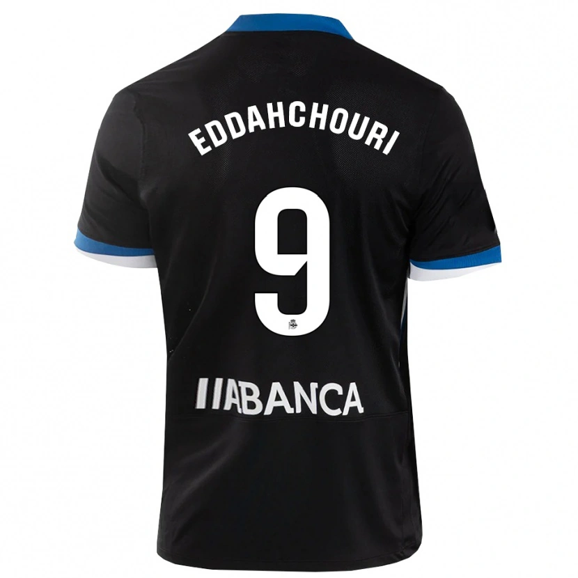 Danxen Enfant Maillot Zakaria Eddahchouri #9 Noir Bleu Blanc Tenues Extérieur 2026/27 T-Shirt