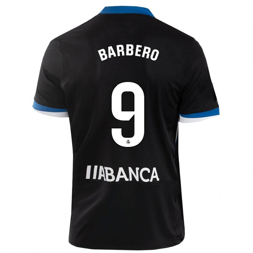 Danxen Enfant Maillot Iván Barbero #9 Noir Bleu Blanc Tenues Extérieur 2026/27 T-Shirt