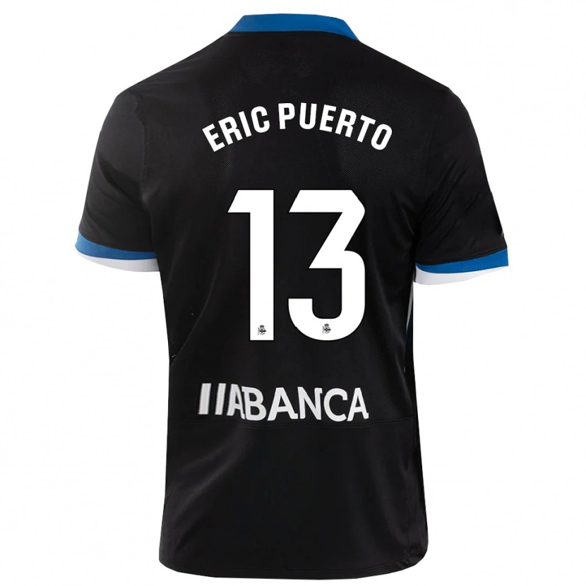 Danxen Enfant Maillot Eric Puerto #13 Noir Bleu Blanc Tenues Extérieur 2026/27 T-Shirt