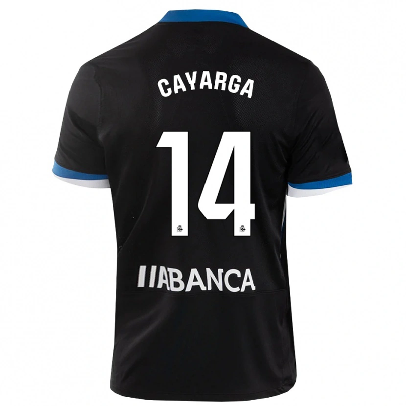 Danxen Enfant Maillot Berto Cayarga #14 Noir Bleu Blanc Tenues Extérieur 2026/27 T-Shirt