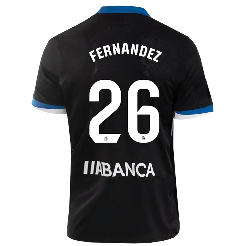 Danxen Enfant Maillot Samu Fernández #26 Noir Bleu Blanc Tenues Extérieur 2026/27 T-Shirt