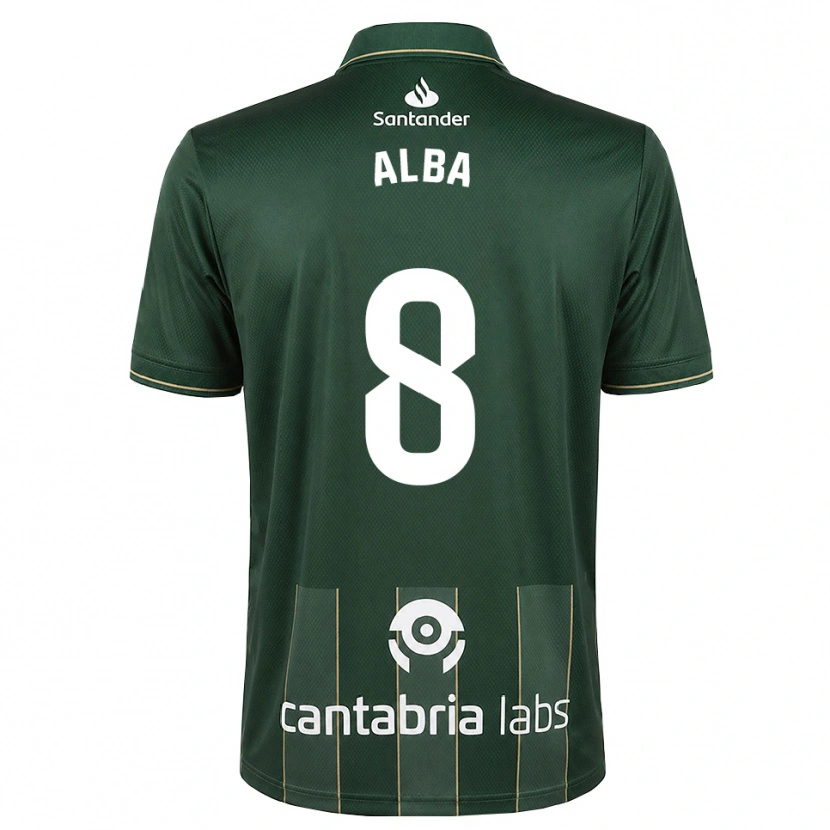 Danxen Enfant Maillot Alba Luzuriaga Albelda #8 Gris Ardoise Foncé Blanc Tenues Extérieur 2026/27 T-Shirt