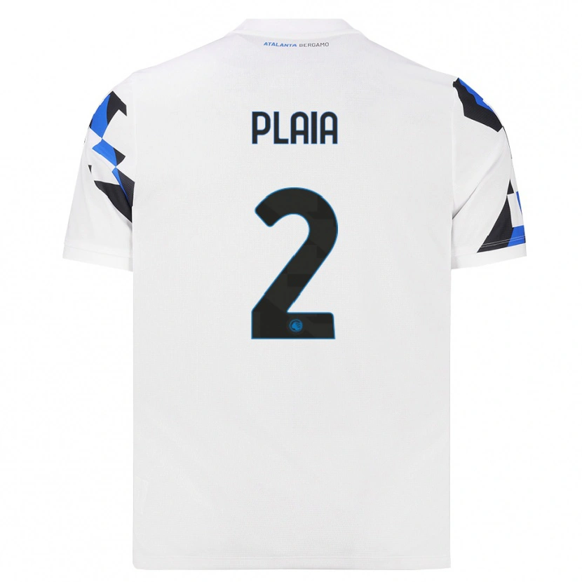 Danxen Enfant Maillot Matteo Plaia #2 Blanc Rouge Bleu Tenues Extérieur 2026/27 T-Shirt