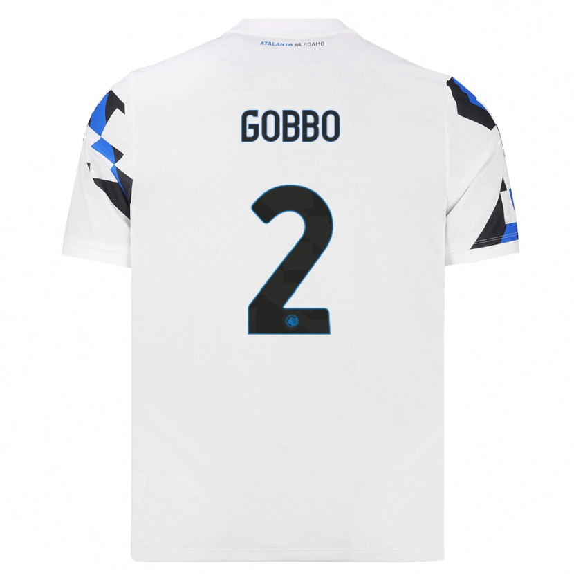 Danxen Enfant Maillot Luca Gobbo #2 Blanc Rouge Bleu Tenues Extérieur 2026/27 T-Shirt