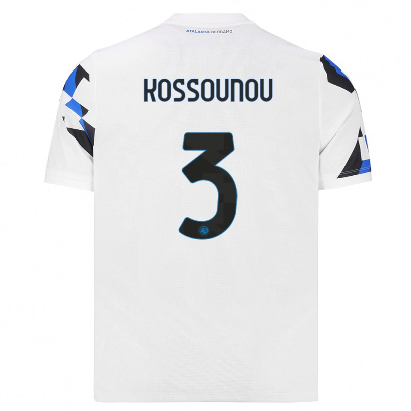 Danxen Enfant Maillot Odilon Kossounou #3 Blanc Rouge Bleu Tenues Extérieur 2026/27 T-Shirt