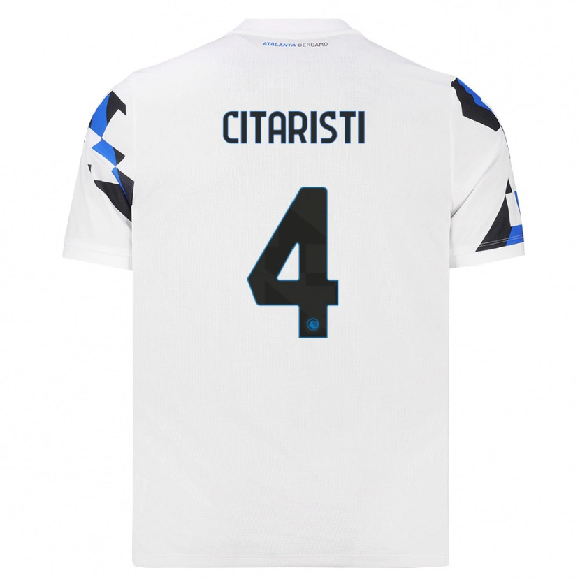 Danxen Enfant Maillot Christian Citaristi #4 Blanc Rouge Bleu Tenues Extérieur 2026/27 T-Shirt