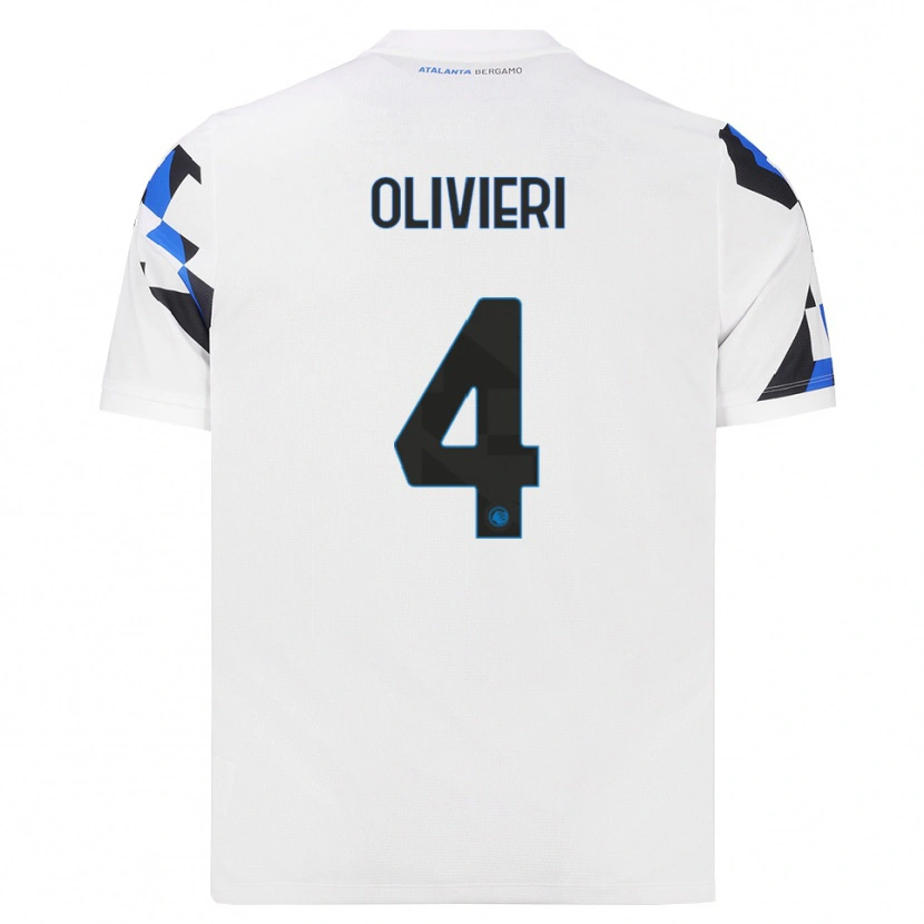Danxen Enfant Maillot Francesco Olivieri #4 Blanc Rouge Bleu Tenues Extérieur 2026/27 T-Shirt