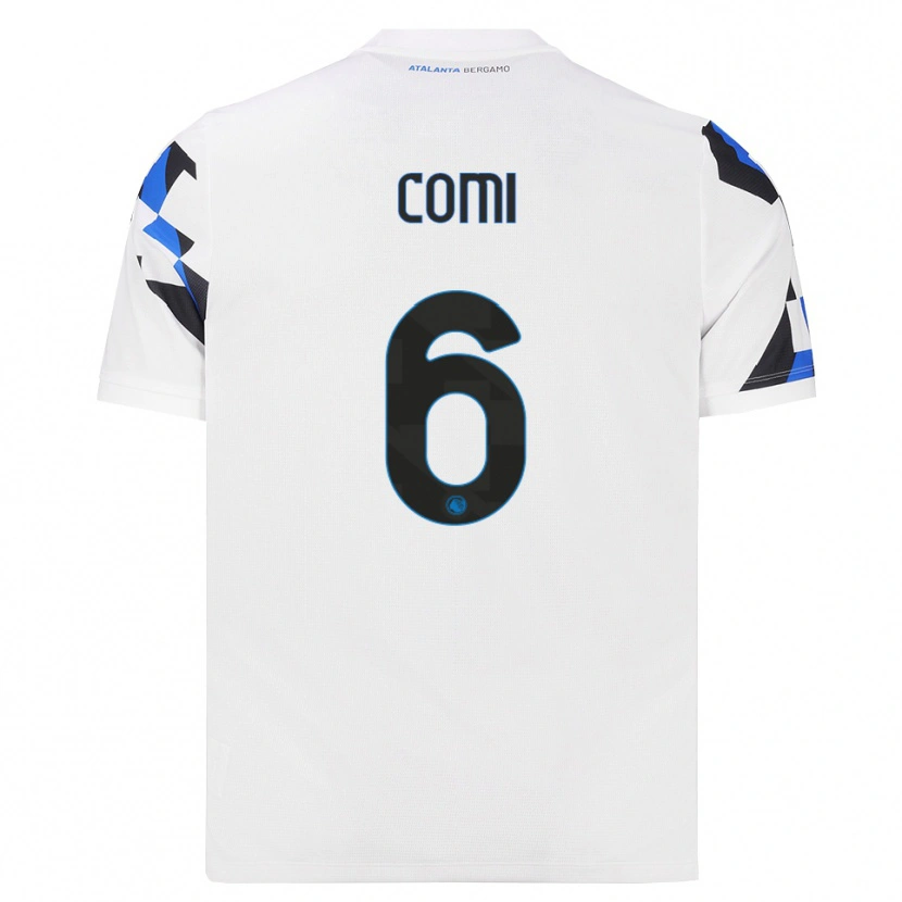 Danxen Enfant Maillot Pietro Comi #6 Blanc Rouge Bleu Tenues Extérieur 2026/27 T-Shirt