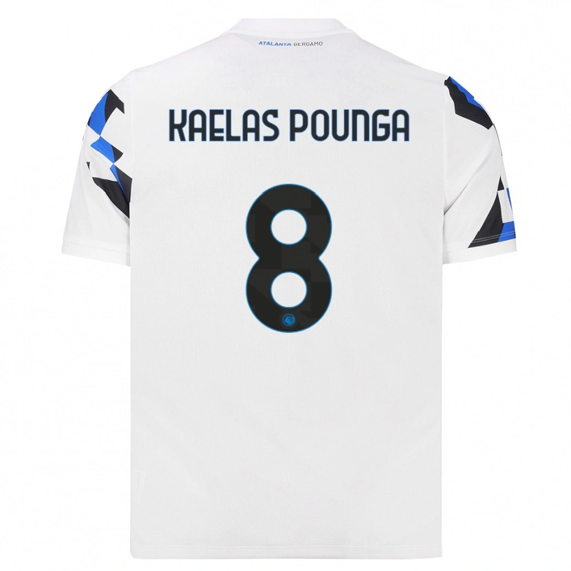 Danxen Enfant Maillot Digne Kaelas Pounga #8 Blanc Rouge Bleu Tenues Extérieur 2026/27 T-Shirt