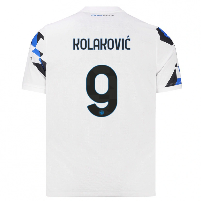 Danxen Enfant Maillot Vinko Kolaković #9 Blanc Rouge Bleu Tenues Extérieur 2026/27 T-Shirt