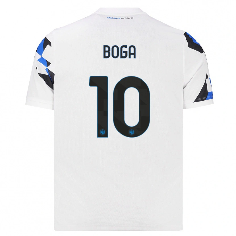 Danxen Enfant Maillot Jeremie Boga #10 Blanc Rouge Bleu Tenues Extérieur 2026/27 T-Shirt