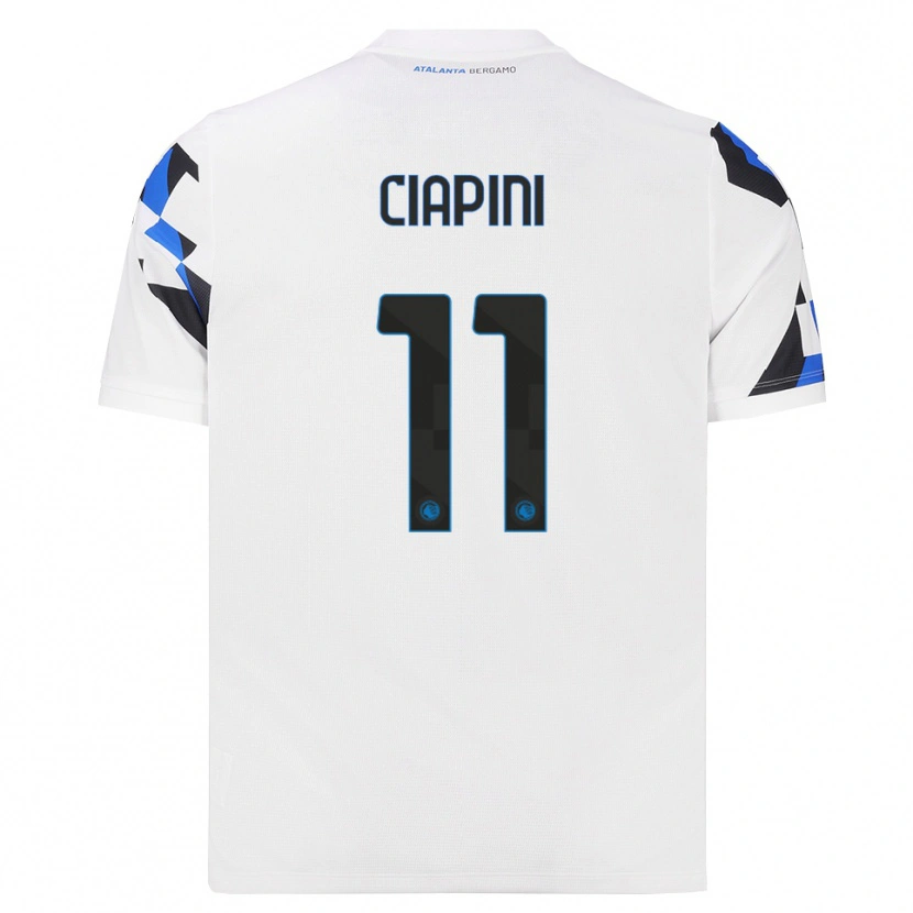 Danxen Enfant Maillot Adriano Ciapini #11 Blanc Rouge Bleu Tenues Extérieur 2026/27 T-Shirt