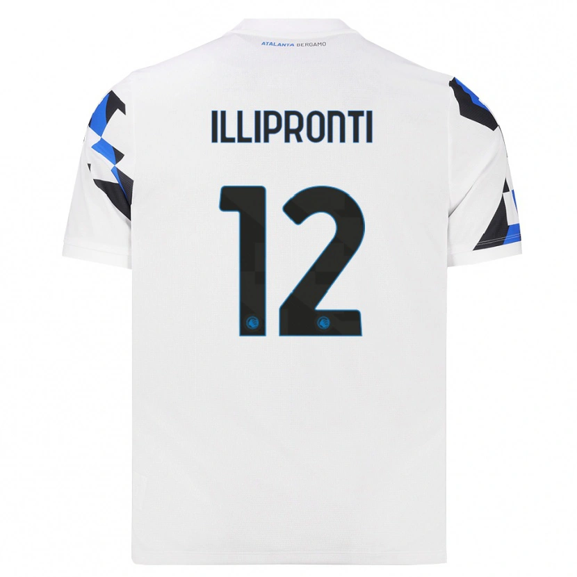Danxen Enfant Maillot Filippo Illipronti #12 Blanc Rouge Bleu Tenues Extérieur 2026/27 T-Shirt