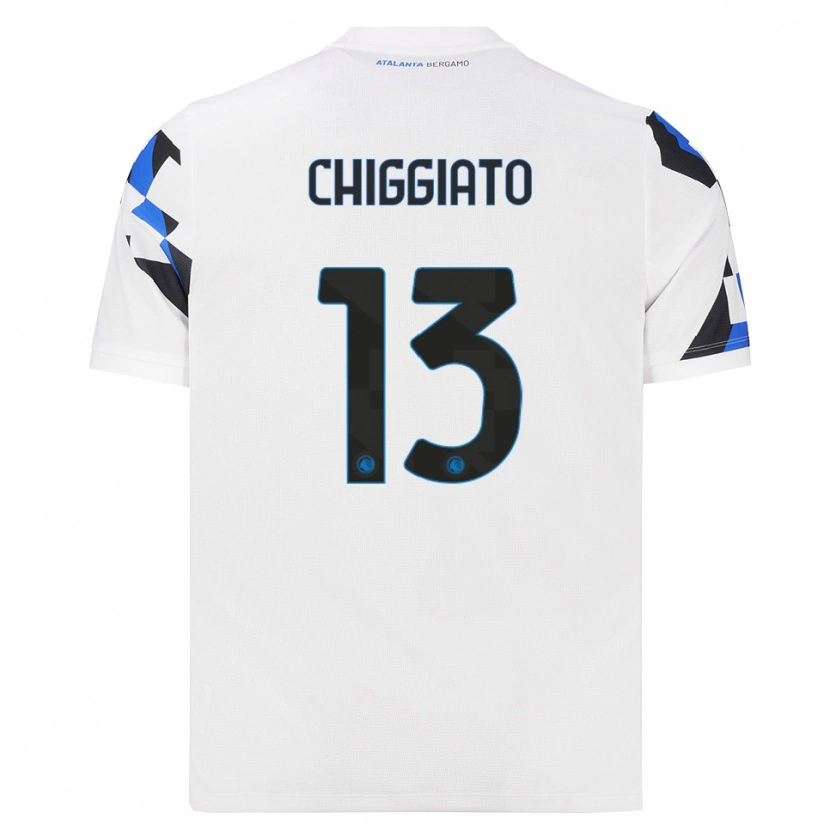 Danxen Enfant Maillot Gabriele Chiggiato #13 Blanc Rouge Bleu Tenues Extérieur 2026/27 T-Shirt
