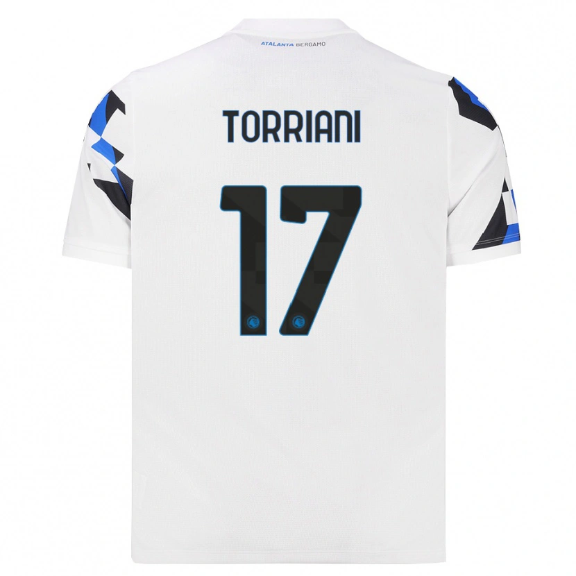 Danxen Enfant Maillot Andrea Torriani #17 Blanc Rouge Bleu Tenues Extérieur 2026/27 T-Shirt