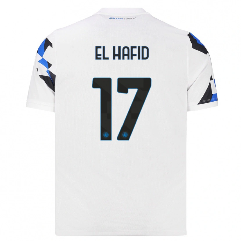 Danxen Enfant Maillot Badr El Hafid #17 Blanc Rouge Bleu Tenues Extérieur 2026/27 T-Shirt