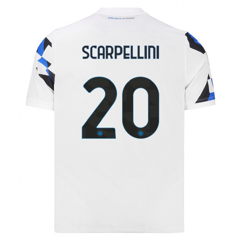 Danxen Enfant Maillot Andrea Scarpellini #20 Blanc Rouge Bleu Tenues Extérieur 2026/27 T-Shirt