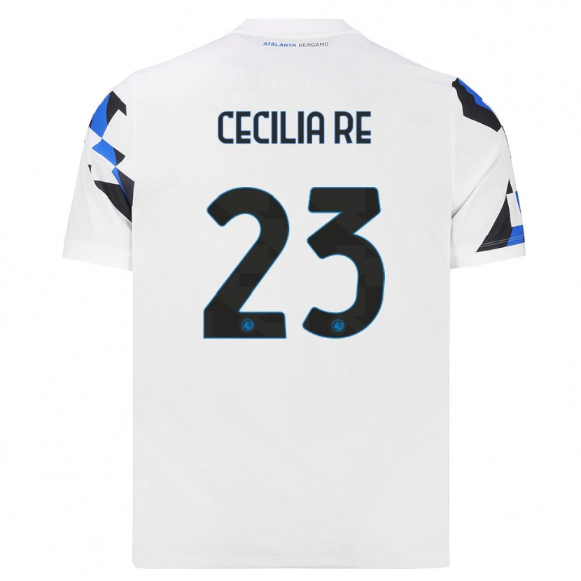 Danxen Enfant Maillot Cecilia Re #23 Blanc Rouge Bleu Tenues Extérieur 2026/27 T-Shirt