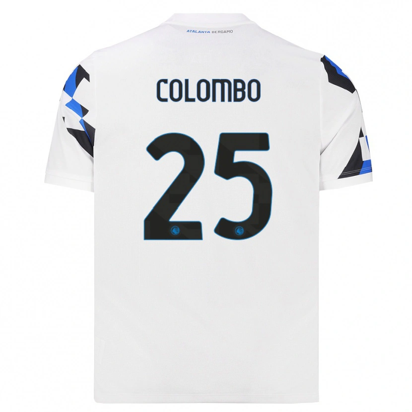 Danxen Enfant Maillot Matteo Colombo #25 Blanc Rouge Bleu Tenues Extérieur 2026/27 T-Shirt