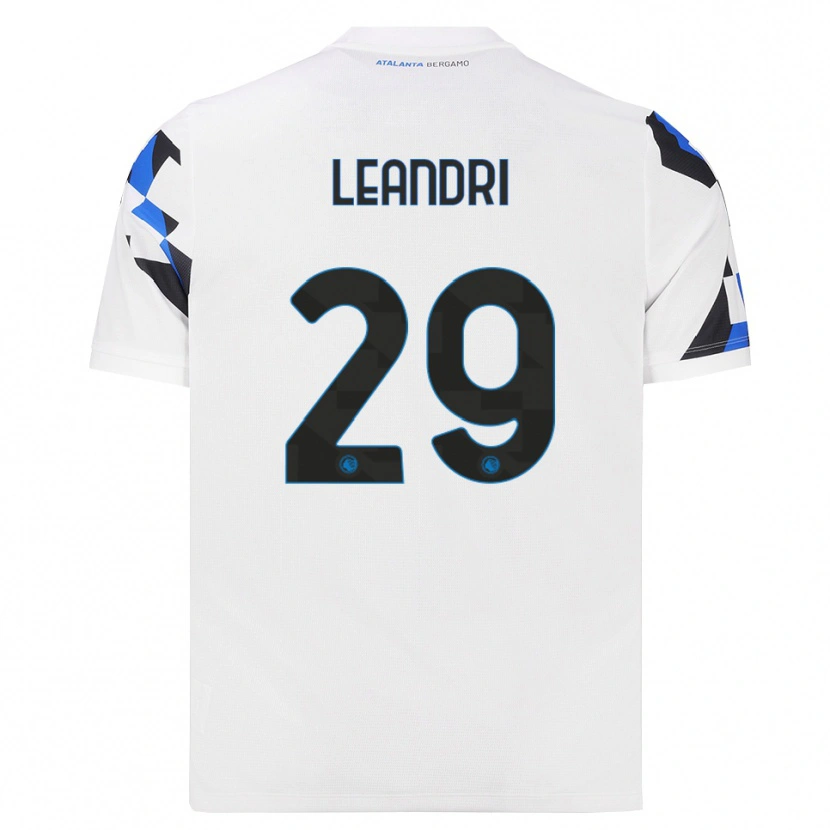 Danxen Enfant Maillot Marco Leandri #29 Blanc Rouge Bleu Tenues Extérieur 2026/27 T-Shirt
