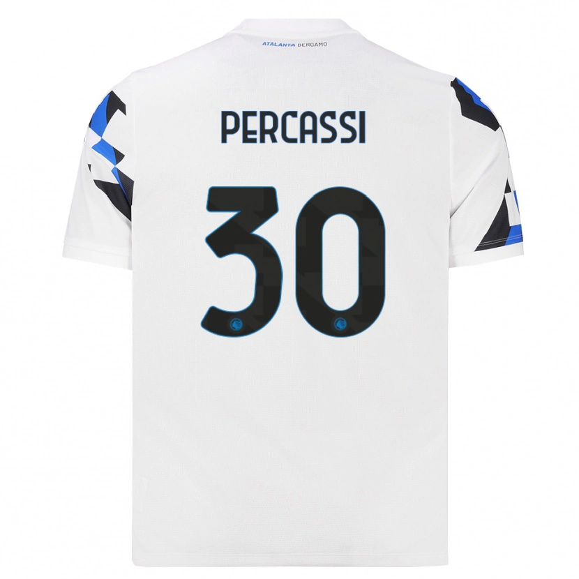 Danxen Enfant Maillot Giovanni Percassi #30 Blanc Rouge Bleu Tenues Extérieur 2026/27 T-Shirt
