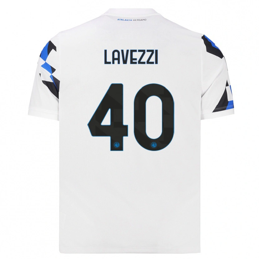 Danxen Enfant Maillot Filippo Lavezzi #40 Blanc Rouge Bleu Tenues Extérieur 2026/27 T-Shirt