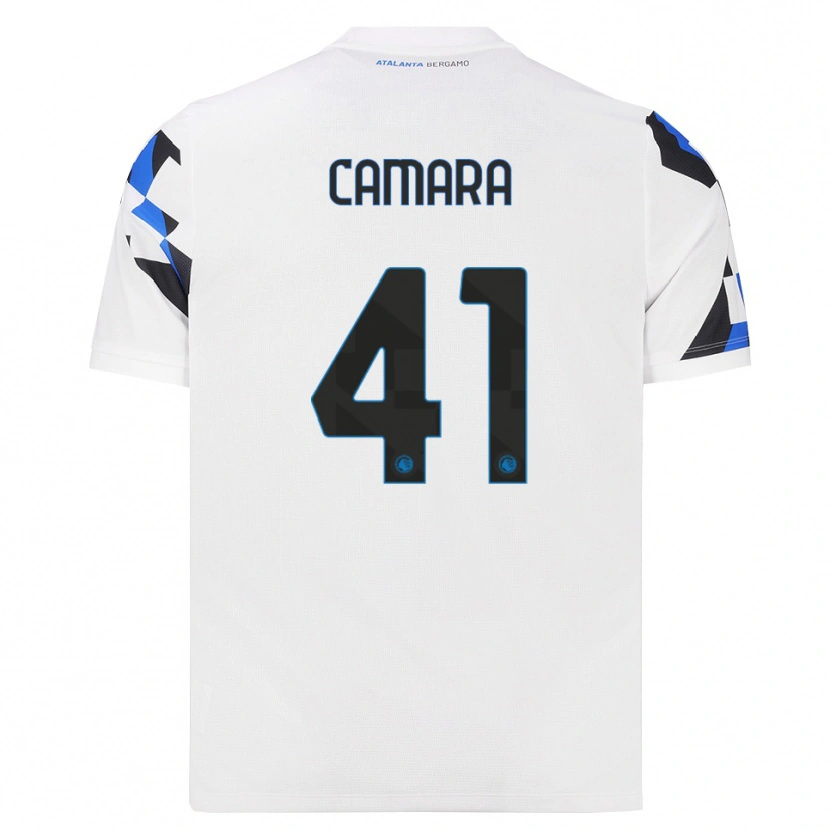 Danxen Enfant Maillot Ibrahima Camara #41 Blanc Rouge Bleu Tenues Extérieur 2026/27 T-Shirt