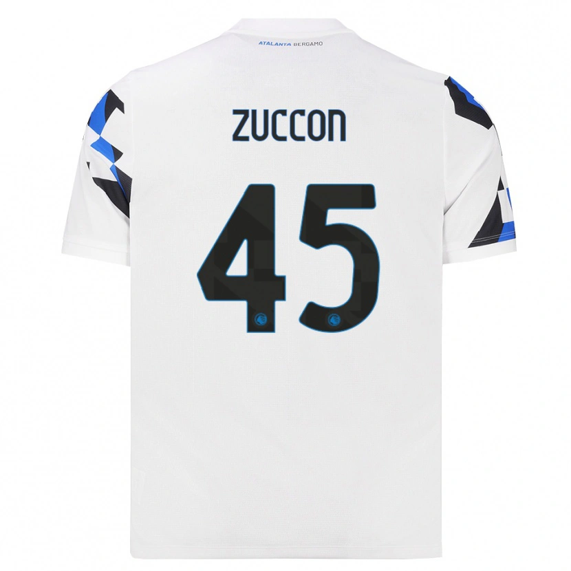 Danxen Enfant Maillot Federico Zuccon #45 Blanc Rouge Bleu Tenues Extérieur 2026/27 T-Shirt