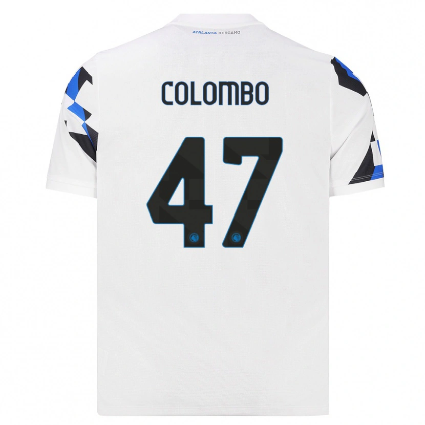 Danxen Enfant Maillot Matteo Colombo #47 Blanc Rouge Bleu Tenues Extérieur 2026/27 T-Shirt