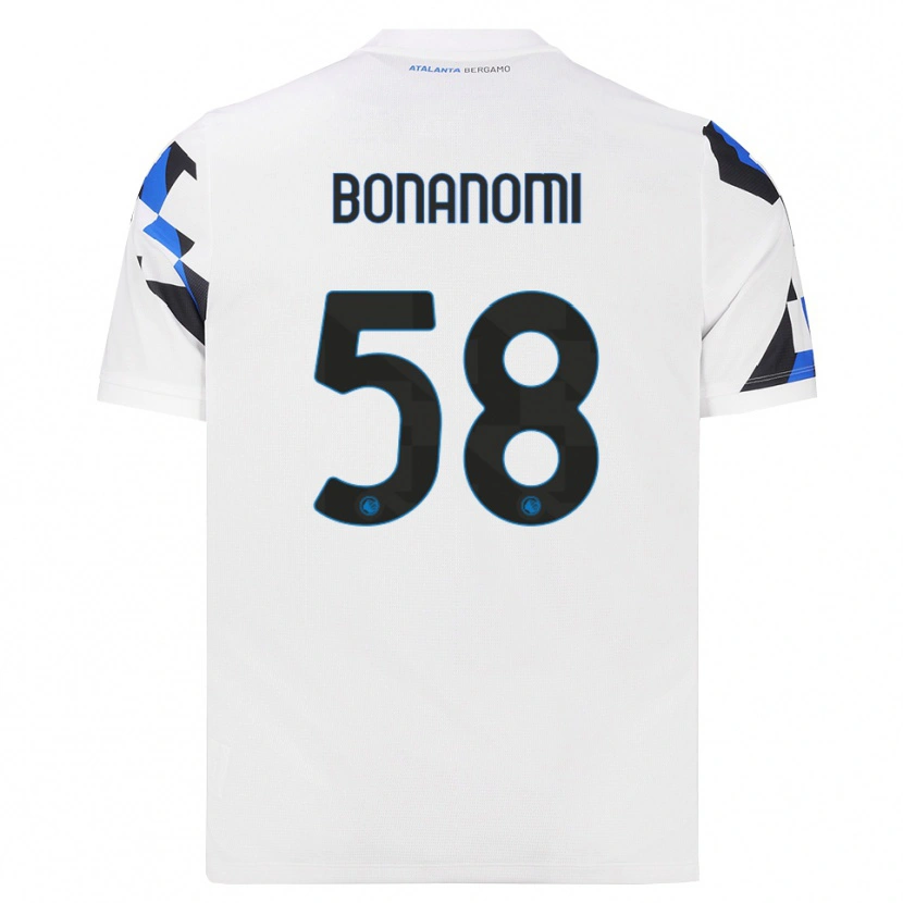 Danxen Enfant Maillot Andrea Bonanomi #58 Blanc Rouge Bleu Tenues Extérieur 2026/27 T-Shirt