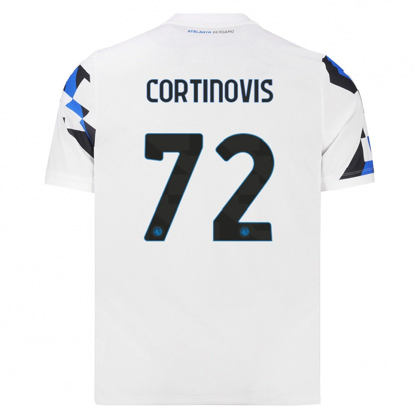 Danxen Enfant Maillot Alessandro Cortinovis #72 Blanc Rouge Bleu Tenues Extérieur 2026/27 T-Shirt