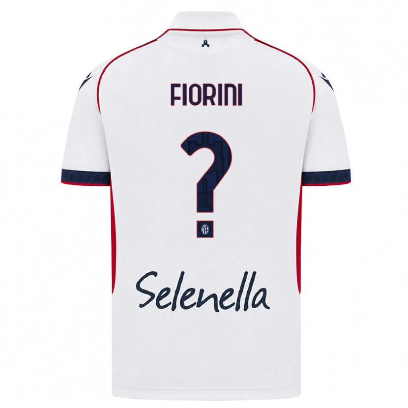 Danxen Enfant Maillot Mattia Fiorini #0 Blanc Rouge Bleu Roi Tenues Extérieur 2026/27 T-Shirt