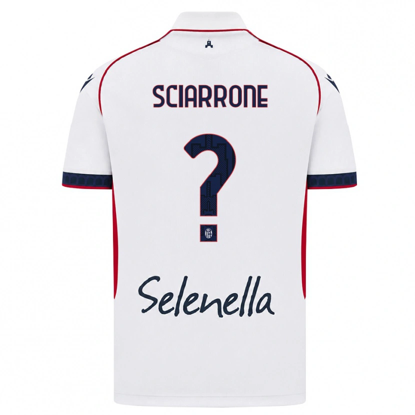 Danxen Enfant Maillot Beatrice Sciarrone #0 Blanc Rouge Bleu Roi Tenues Extérieur 2026/27 T-Shirt