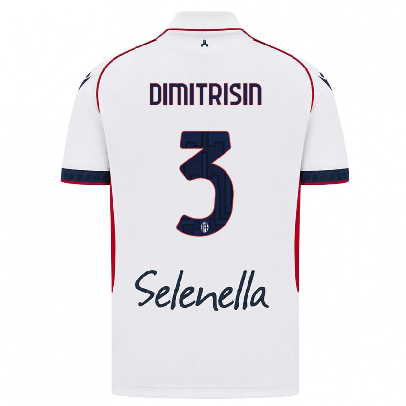 Danxen Enfant Maillot Danila Dimitrișin #3 Blanc Rouge Bleu Roi Tenues Extérieur 2026/27 T-Shirt