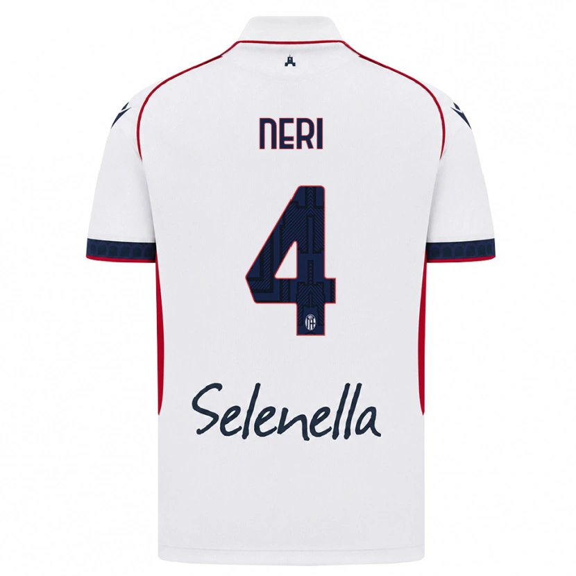 Danxen Enfant Maillot Jacopo Neri #4 Blanc Rouge Bleu Roi Tenues Extérieur 2026/27 T-Shirt