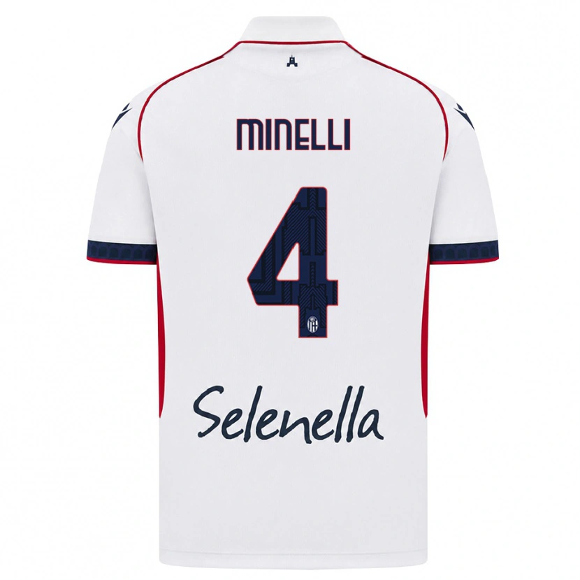 Danxen Enfant Maillot Leo Minelli #4 Blanc Rouge Bleu Roi Tenues Extérieur 2026/27 T-Shirt