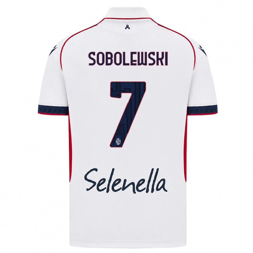 Danxen Enfant Maillot Konrad Sobolewski #7 Blanc Rouge Bleu Roi Tenues Extérieur 2026/27 T-Shirt