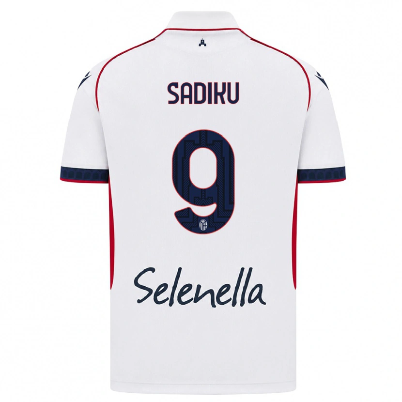 Danxen Enfant Maillot Bamir Sadiku #9 Blanc Rouge Bleu Roi Tenues Extérieur 2026/27 T-Shirt