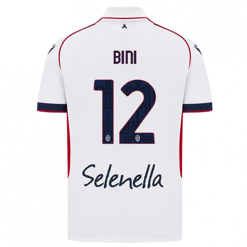 Danxen Enfant Maillot Cesare Bini #12 Blanc Rouge Bleu Roi Tenues Extérieur 2026/27 T-Shirt