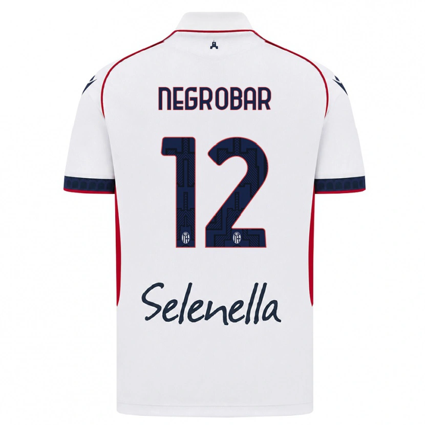 Danxen Enfant Maillot Lucas Negrobar #12 Blanc Rouge Bleu Roi Tenues Extérieur 2026/27 T-Shirt