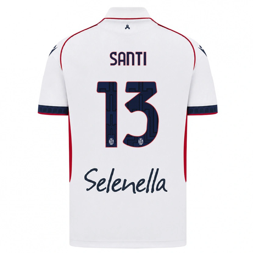 Danxen Enfant Maillot Manuel Santi #13 Blanc Rouge Bleu Roi Tenues Extérieur 2026/27 T-Shirt