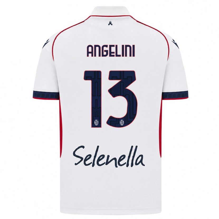 Danxen Enfant Maillot Riccardo Angelini #13 Blanc Rouge Bleu Roi Tenues Extérieur 2026/27 T-Shirt