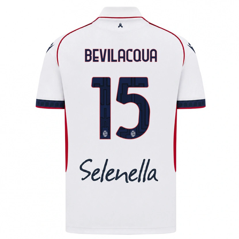 Danxen Enfant Maillot Vincenzo Bevilacqua #15 Blanc Rouge Bleu Roi Tenues Extérieur 2026/27 T-Shirt