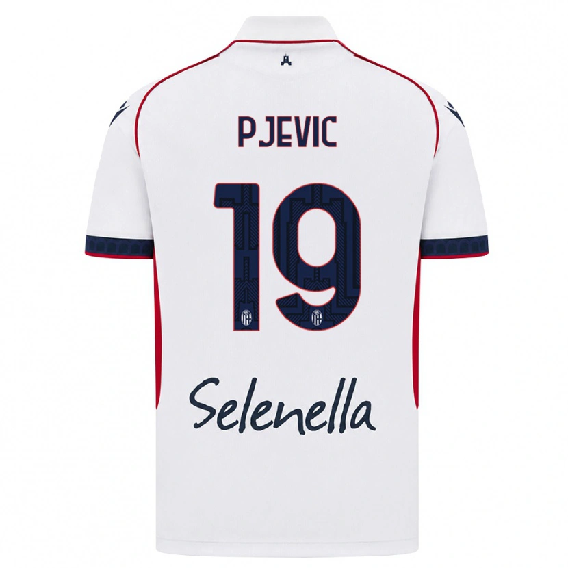 Danxen Enfant Maillot Ivor Pjevic #19 Blanc Rouge Bleu Roi Tenues Extérieur 2026/27 T-Shirt