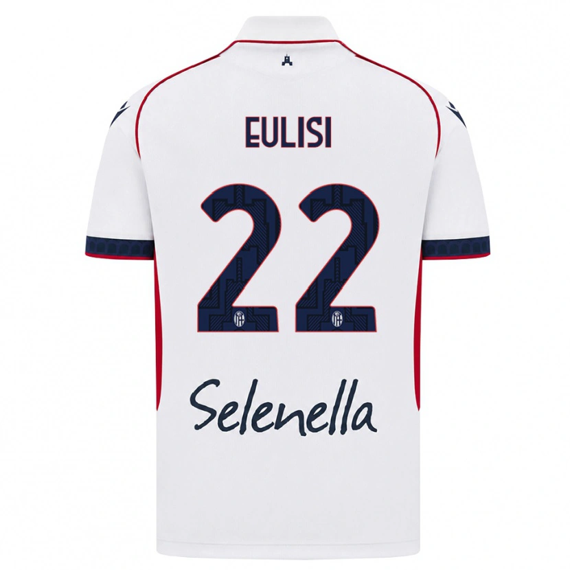 Danxen Enfant Maillot Gabriele Eulisi #22 Blanc Rouge Bleu Roi Tenues Extérieur 2026/27 T-Shirt