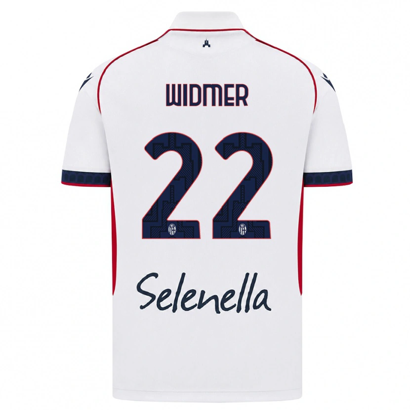 Danxen Enfant Maillot Renato Widmer D’autilia #22 Blanc Rouge Bleu Roi Tenues Extérieur 2026/27 T-Shirt